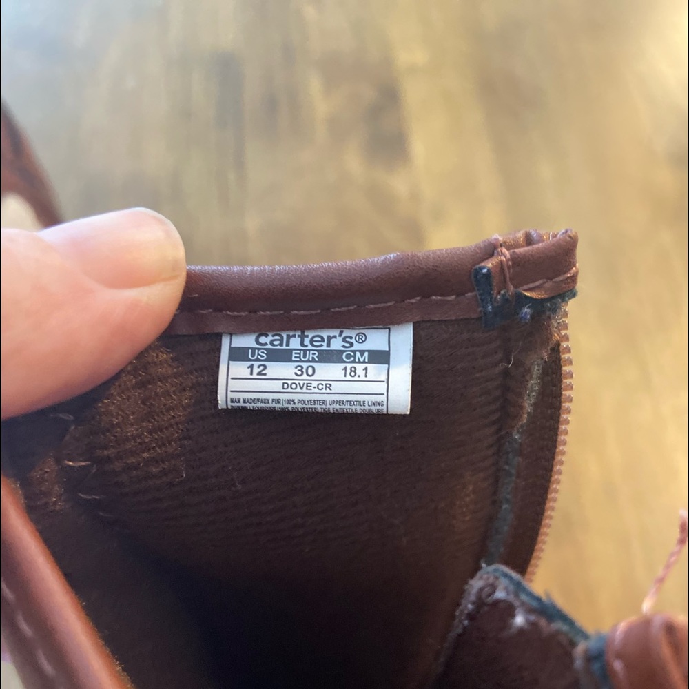Carter's Tall Dove Boots, size 12 Toddlers - Picture 5 of 6